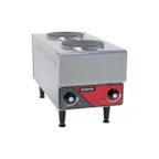 image of Nemco 6311-1-240 11 3/8" Electric Countertop Hotplate w/ (2) Solid Burners, Vertical Design, Manual Controls, 3.0 kW, 240v