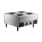 image of Nemco 6311-4-240 24" Electric Countertop Hotplate w/ (4) Solid Burners, Manual Controls, 5.7 kW, 240v