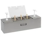 image of Nemco 88100-CB-3 Condiment 25.75" W x 8" D Stainless 2 × 3 Qt & 3 × 0.6 Qt Pans Dry-Well 2 Heads