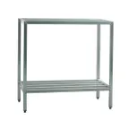 image of New Age 1031 NSF 2-Shelf All Welded Heavy-Duty Aluminum Shelving Unit - 42" x 24" x 48"