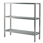 image of New Age 1043 NSF 3-Shelf All Welded Heavy-Duty Aluminum Shelving Unit - 60" x 20" x 60"