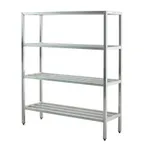 image of New Age 1062 NSF 4-Shelf All Welded Heavy-Duty Aluminum Shelving Unit - 48" x 20" x 72"