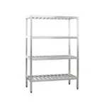 image of New Age 1071TB NSF 4-Shelf All Welded Aluminum T-Bar Shelving Unit - 42" x 24" x 72"