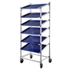 image of New Age 1137 Slant Merchandising & Display Rack w/ (7) 18" x 26" Pans, 8 3/4" Bottom Load Slides