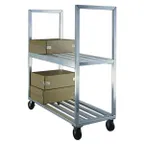 image of New Age 1151 Aluminum Flat Shelf Truck, 63x27, 2600 lbs, NSF, 2 Shelves, Vented