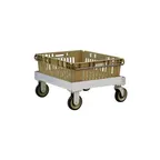 image of New Age 1171 Aluminum Open Frame Single Stack Utility Dolly, 21.5W x 22.5D, 1000 lbs