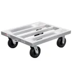 image of New Age 1181 Aluminum Utility Dolly, 24"W x 29.5"D, 2800 lbs, NSF, Solid Base