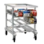 image of New Age 1236NT Aluminum Mobile Can Storage Rack w/ 54 #10 Cans Capacity and Counter Height