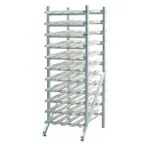 image of New Age 1251 Aluminum Stationary Can Rack w/ 352 #2 1/2 or 484 #303 Capacity, Adjustable Feet