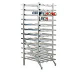 image of New Age 1254 Aluminum Stationary Can Rack w/ 288 #5 Capacity and Adjustable Feet