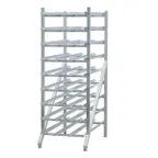 image of New Age 1256 Aluminum Stationary Can Rack with 216 #10 or 297 #5 Cans Capacity, Adjustable Feet