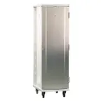 image of New Age 1290 40 Pan Aluminum Mobile End Load Enclosed Sheet Pan Rack w/ 1 1/2" Bottom Load Slides