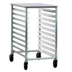 image of New Age 1311 10 Pan Half-Size Aluminum End Load Mobile Bun / Sheet Pan Insert Rack