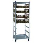 image of New Age 1316 8 Box End Load Mobile Aluminum Produce Crisping Rack