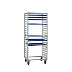 image of New Age 1331S 20 Pan Mobile Full Height Side Load Aluminum Bun / Sheet Pan Rack 