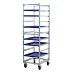 image of New Age 1334 10 Pan Mobile Full Height End Load Aluminum Bun / Sheet Pan Rack