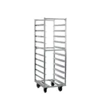 image of New Age 1337 11 Pan Heavy Duty Aluminum Roll-In Refrigerator/Proofer Rack w/ 5" Bottom Load Slides