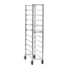 image of New Age 1343 End Load Mobile Platter Rack w/ 10 Platter Capacity 