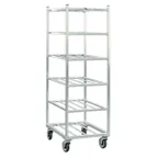 image of New Age 1356 Aluminum Mobile Universal Cart with 6 Shelf w/ 10-1/2" Shelf Spacing