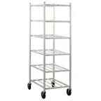 image of New Age 1356M Aluminum Mobile Universal Cart with 6 Shelf w/ 10-1/2" Shelf Spacing