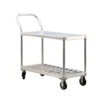 image of New Age 1416 Aluminum 2-Shelf Utility Cart w/ 800 lb Capacity