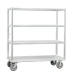 image of New Age 1452 Aluminum Queen Mary Banquet Cart w/ (4) Solid Shelves, 2500 lbs. Capacity