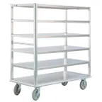 image of New Age 1455 Aluminum Queen Mary Banquet Cart w/ (6) Solid Shelves, 3000 lbs. Capacity