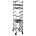 image of New Age 1505 20 Pan End Load Full Height Aluminum Steam Table Pan Rack