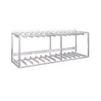 image of New Age 52924 Aluminum Wall Mounted Dish Rack Holder - 61-1/2"W x 18"D