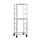 image of New Age 93037 6 Tray End Load Mobile Aluminum Cup / Glass Rack with 10" Bottom Load Slides