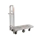 image of New Age 95370 Aluminum Platform Truck, 20x55.25, 1200 lbs, Welded Frame, Polyurethane Casters