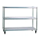 image of New Age 95413 Mobile Heavy Duty Aluminum Tray Drying Rack with 2 Tray Levels 