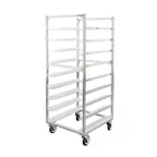 image of New Age 95681 9 Pan Aluminum End Load Mobile Oval Tray Storage Rack