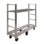image of New Age 95762 U-Boat Cart, 1500 lb, 60" Aluminum Platform, Polyurethane Casters