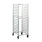 image of New Age 95864 18 Pan End Load Aluminum Refrigerator/Proofer Pan Rack w/ 3" Bottom Load Slides