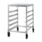 image of New Age 95958 5 Pan Half-Size End Load Aluminum Bun / Sheet Pan Rack with Work Top