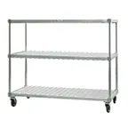 image of New Age 96090 Mobile Heavy Duty Aluminum Tray Drying Rack with 2 Tray Levels
