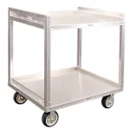 image of New Age 97179 Aluminum 2-Shelf Correctional Utility Cart w/ 1500 lbs. Capacity