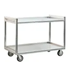 image of New Age 97180 Aluminum 2-Shelf Correctional Utility Cart w/ 1500 lbs. Capacity