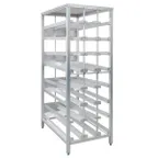 image of New Age 97294 Stationary First in First Out Can Rack with 156 #10 Cans Capacity, Adjustable Feet