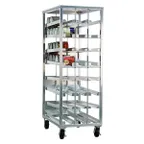 image of New Age 97294CK Aluminum Mobile First in First Out Can Rack with 156 #10 Cans Capacity