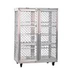 image of New Age 97621 Mobile Aluminum Security Cage with Lockable Door, 49" x 26-3/4" x 71"