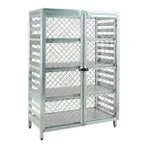 image of New Age 97846 Stationary Aluminum Security Cage with Lockable Door, 48" x 24" x 72"