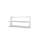 image of New Age 98142 Aluminum Two Tier T-Bar Wall Mounted Shelf - 60" x 16"
