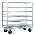 image of New Age 98183 Queen Mary Banquet Cart w/ (6) Solid Stainless Shelves, 8-1/4" Spacing