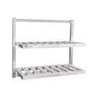 image of New Age 98301 Aluminum Two Tier T-Bar Wall Mounted Shelf - 36" x 16"