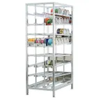 image of New Age 99381 Stationary First in First Out Can Rack with 156 #10 Cans Capacity, Adjustable Feet