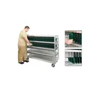 image of New Age 99452 Mobile Aluminum Flex Tray Drying Rack with 4 Tray Levels