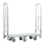image of New Age BDT18566 Bulk Delivery Truck, 18x63x61, 1200 lb, Steel Frame, Dual Handle, 6 Casters
