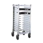 image of New Age NS590A 13 Slot Aluminum Mobile Universal Pizza Pan Rack for 10"-16" Pans